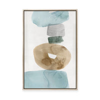 Aqua Tilt I | Framed Canvas