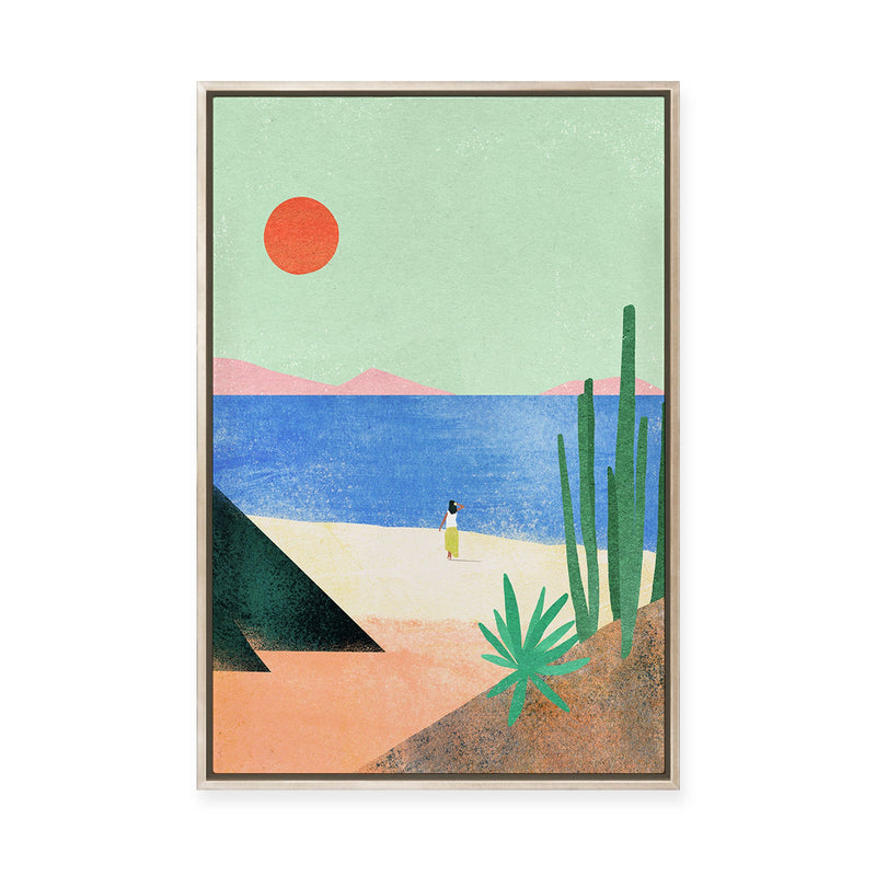 Beach Girl II | Framed Canvas