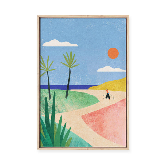 Beach Girl I | Framed Canvas