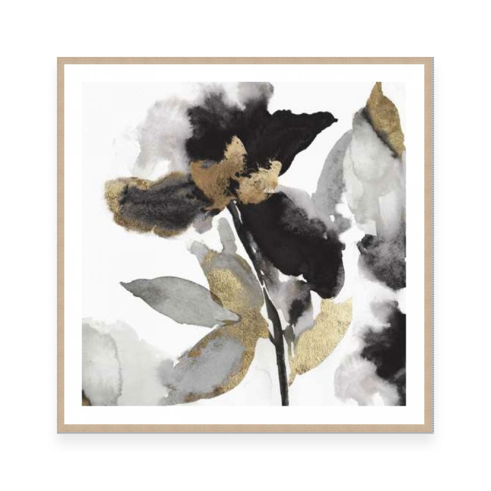 Black Petals Gold Leaves II