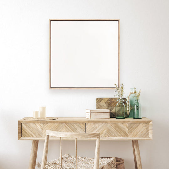 Blank Canvas | Primed Cotton | Oak Frame | Square