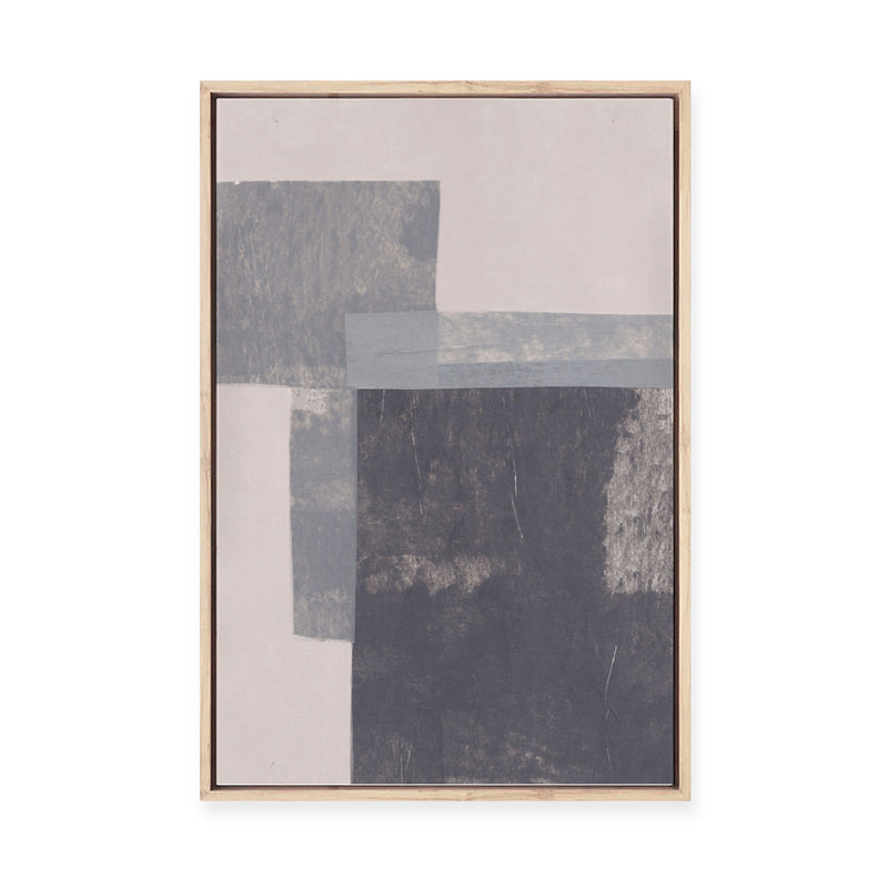 Gray Blocks No.2 | Framed Canvas