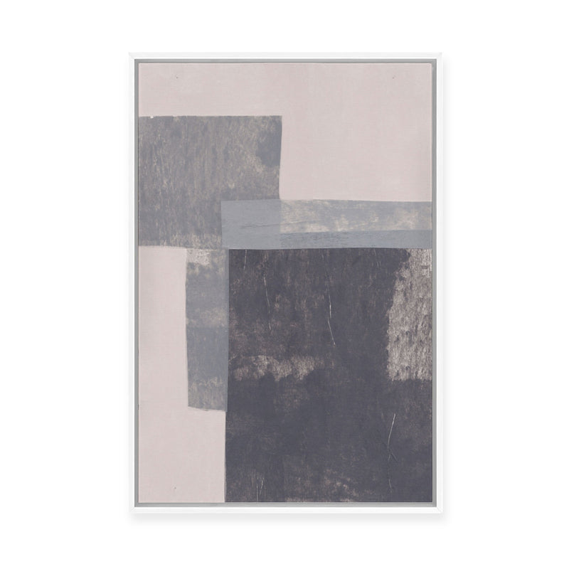 Gray Blocks No.2 | Framed Canvas