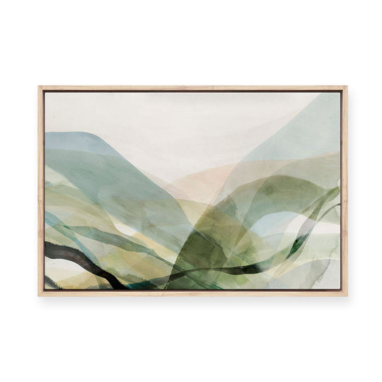 Green Ribbon Hills II | Framed Canvas