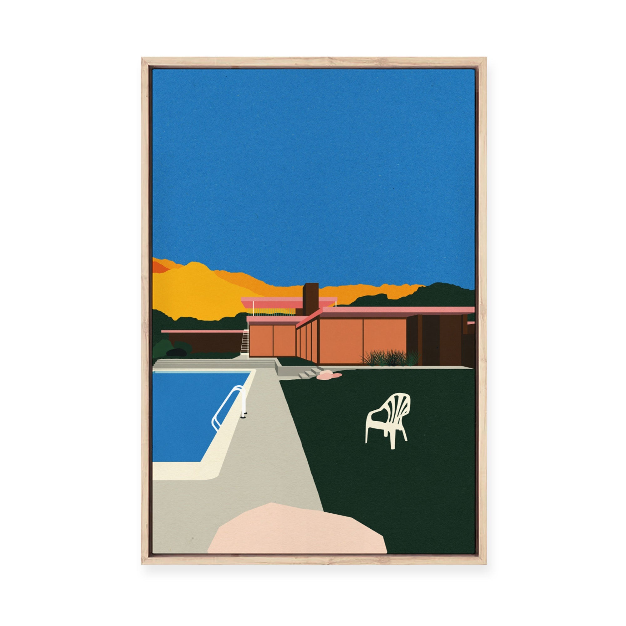 Stahl House | Framed Canvas