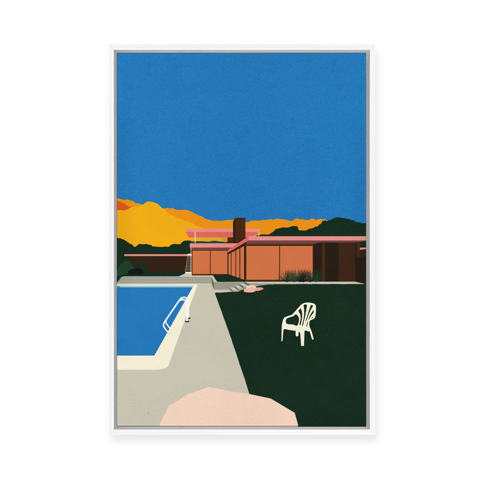 Stahl House | Framed Canvas