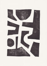 Lino Cut Abstract No.2 | Framed Canvas