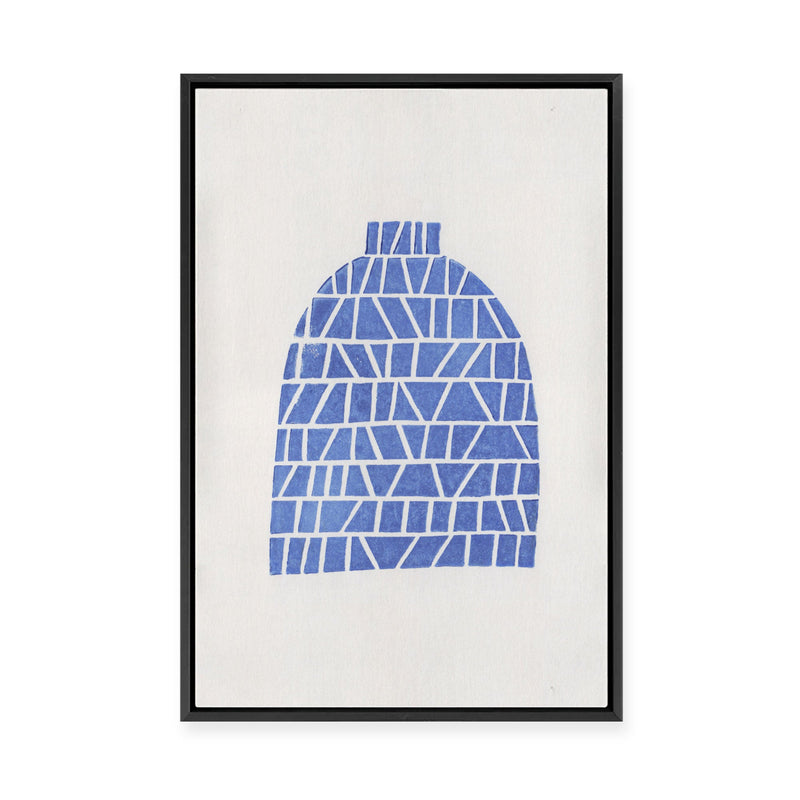 Linocut Vase No.1 | Framed Canvas