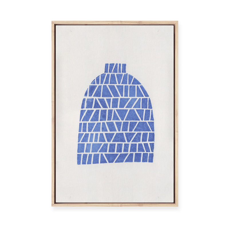 Linocut Vase No.1 | Framed Canvas