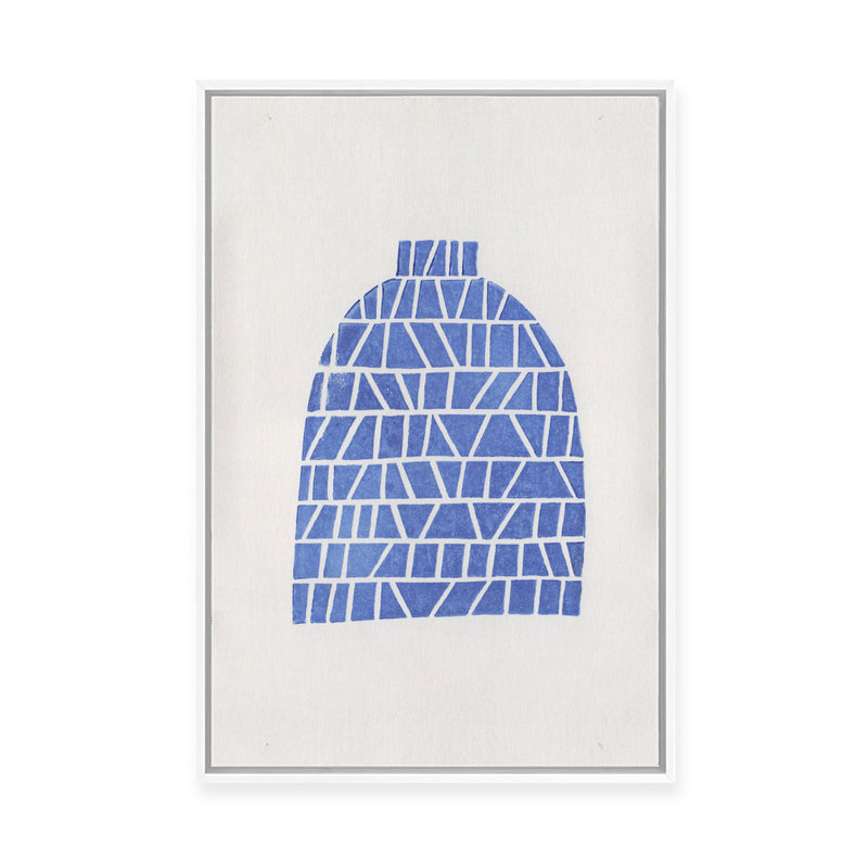 Linocut Vase No.1 | Framed Canvas