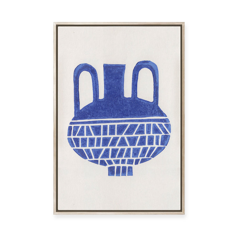 Linocut Vase No.2 | Framed Canvas