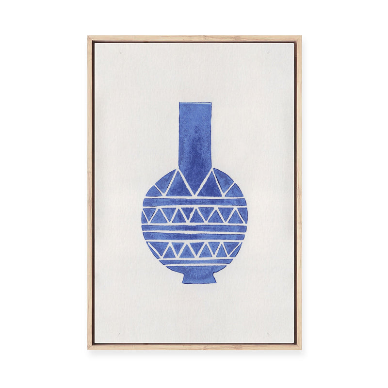 Linocut Vase No.3 | Framed Canvas