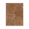 Majardi Jukurrpa (Hairstring Belt/Skirt or Tassel Dreaming) – Mina Mina No.2 | Framed Canvas Print