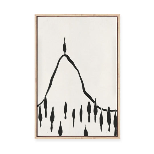 Minimal Line Landscape #2 | Framed Canvas