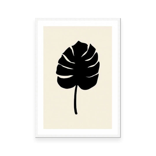 Monstera Leaf Black