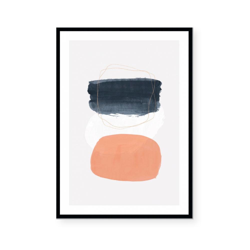 Navy & Peach I