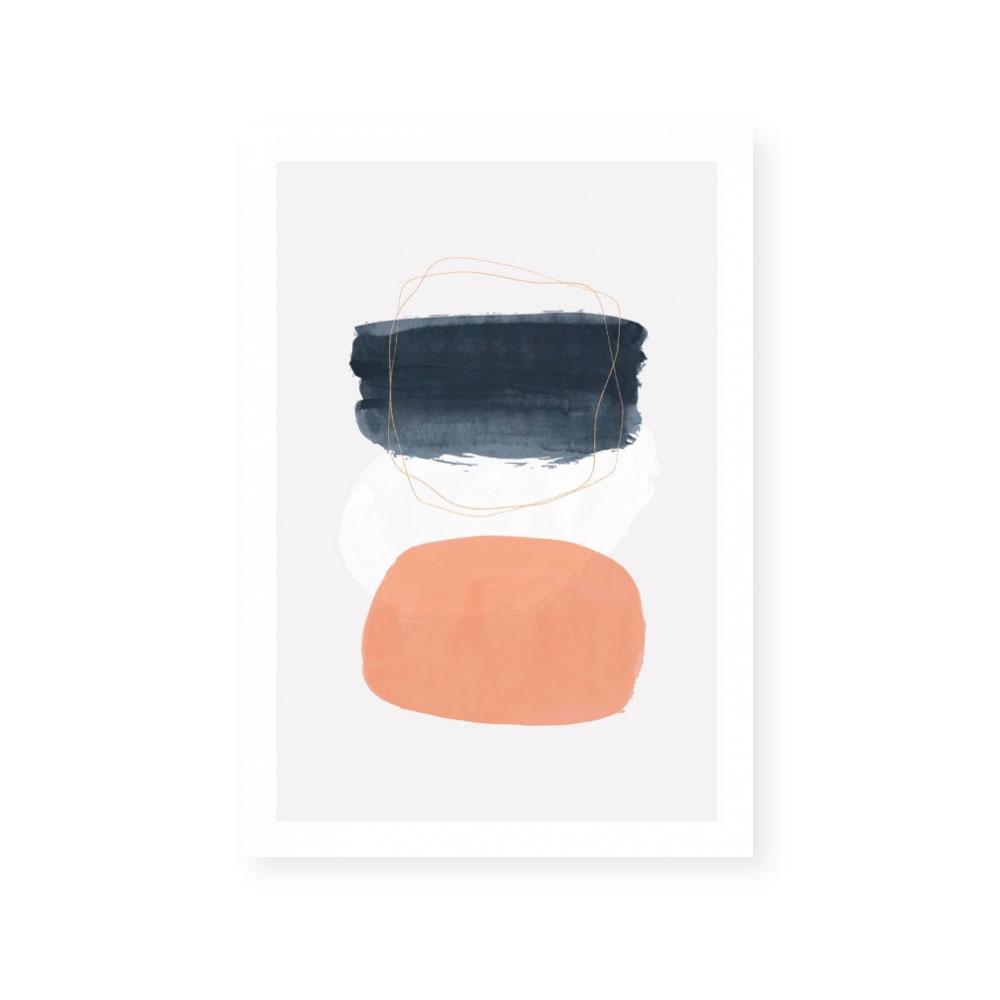 Navy & Peach I