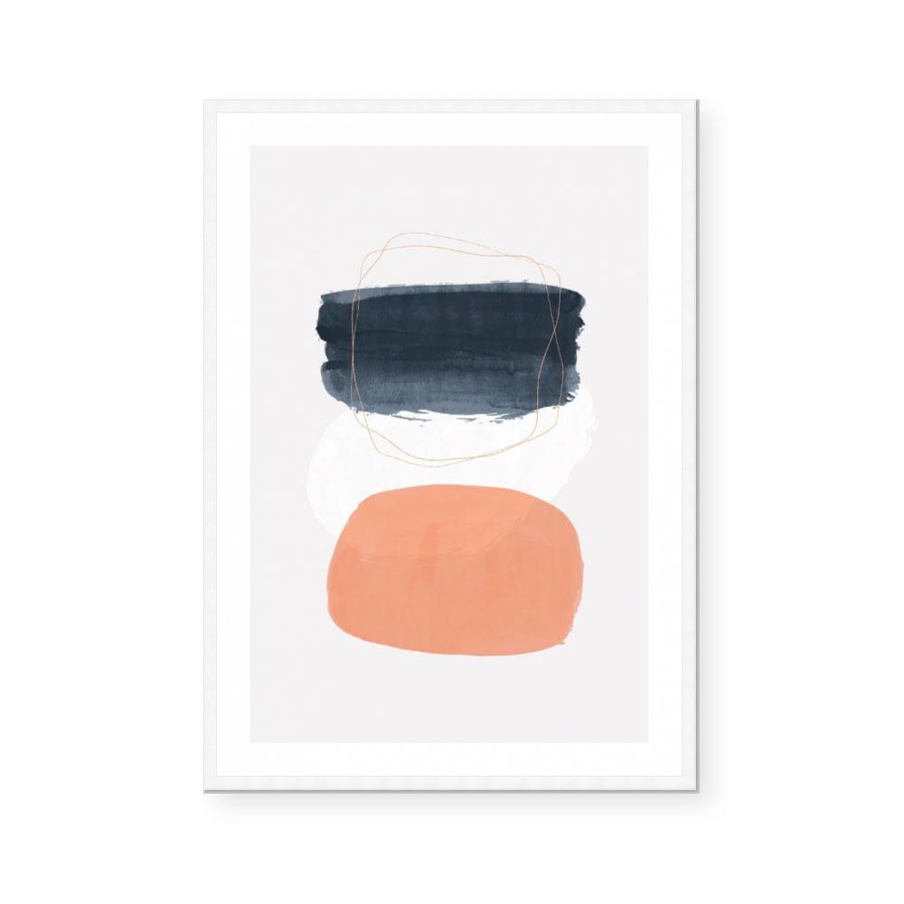 Navy & Peach I