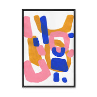 Pastel Play III | Framed Canvas