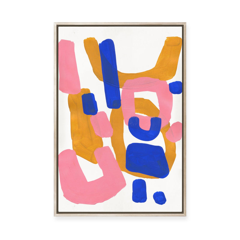 Pastel Play III | Framed Canvas