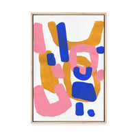 Pastel Play III | Framed Canvas