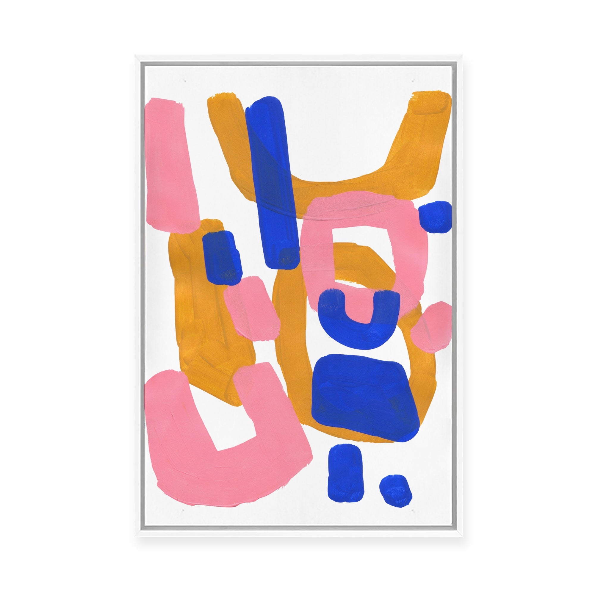 Pastel Play III | Framed Canvas