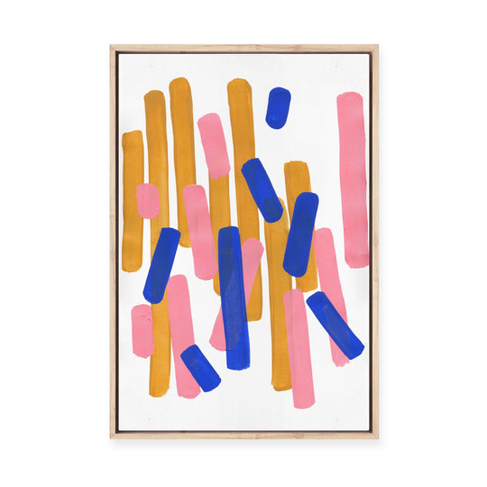 Pastel Play II | Framed Canvas