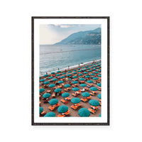 Teal Beach Umbrellas