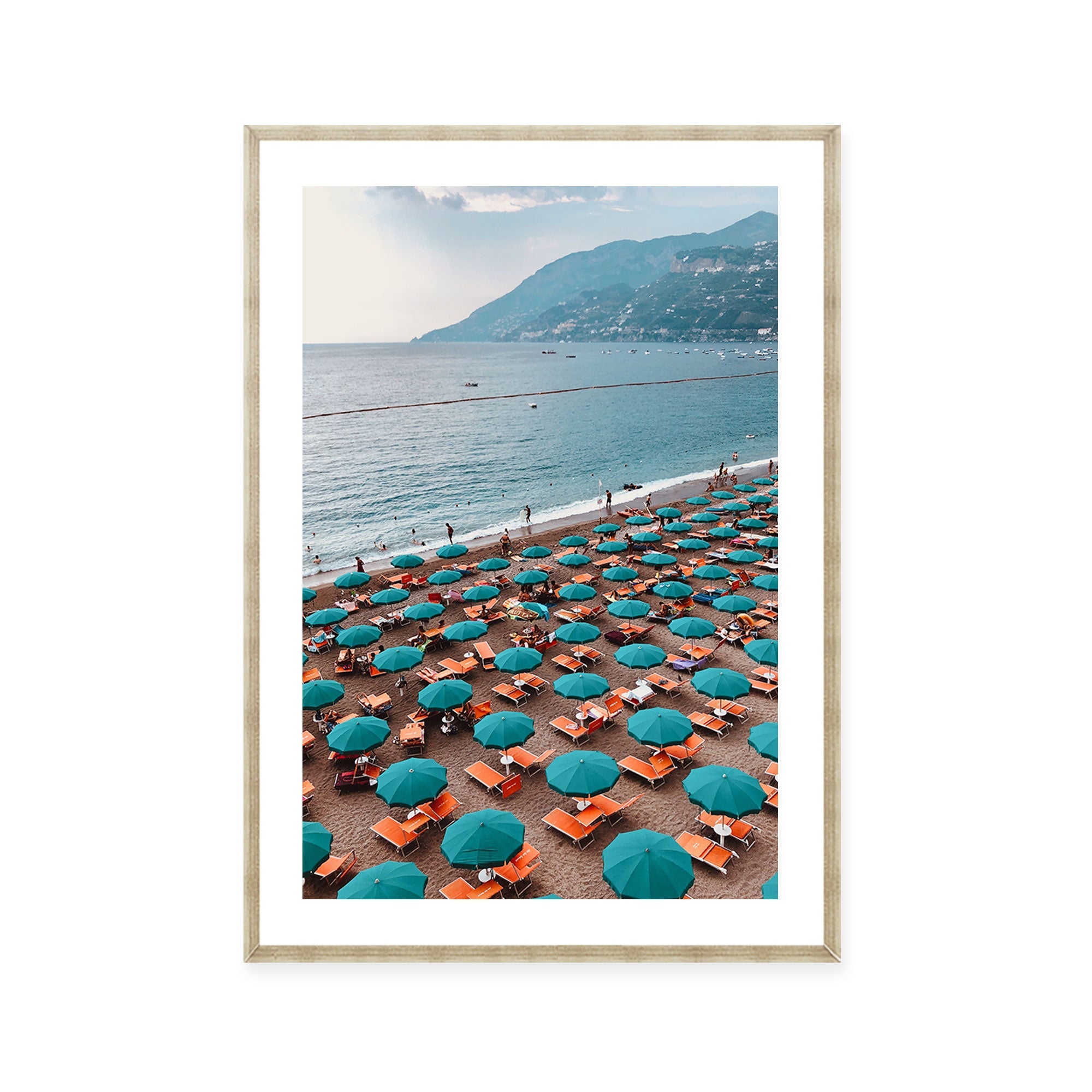 Teal Beach Umbrellas