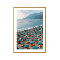 Teal Beach Umbrellas