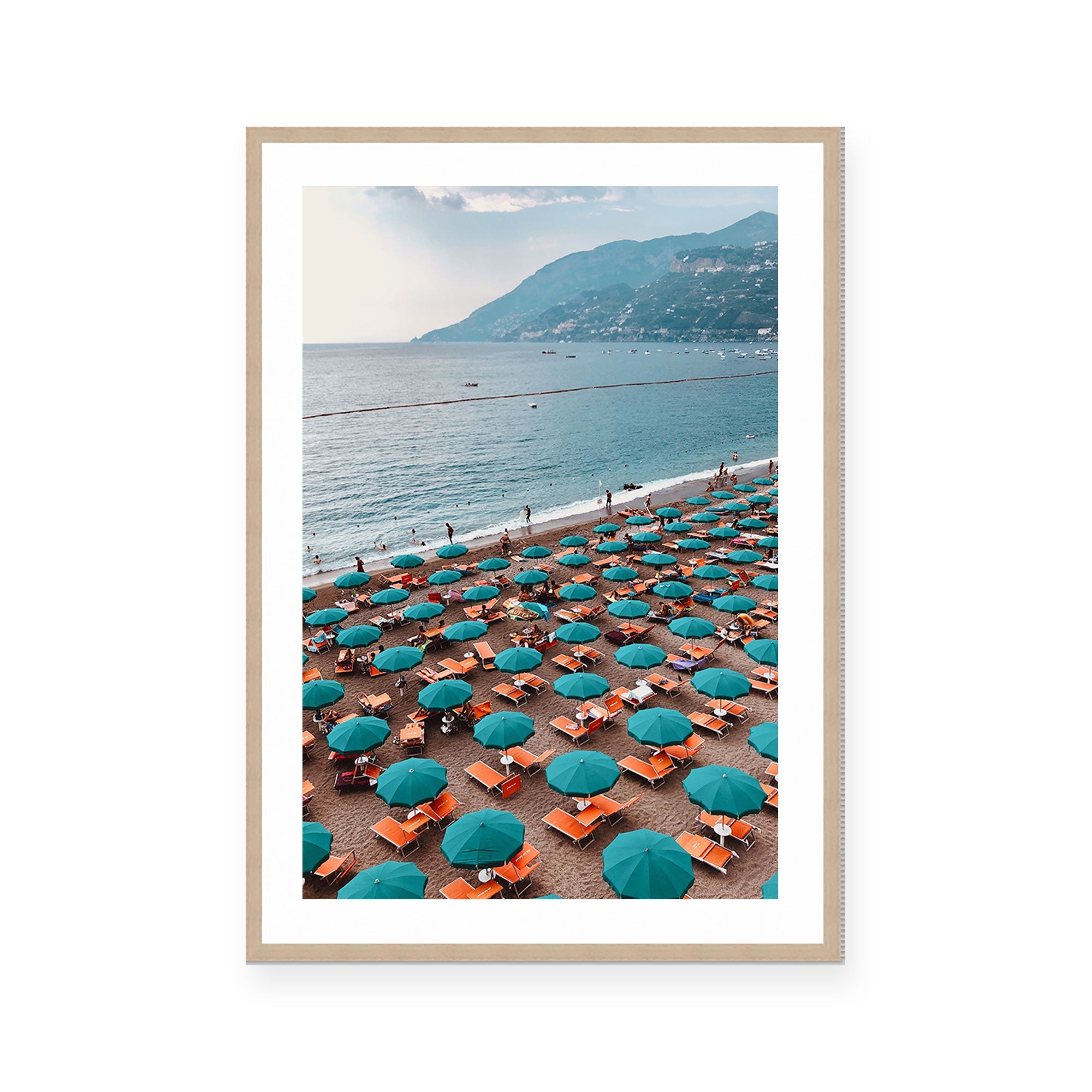 Teal Beach Umbrellas