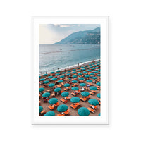 Teal Beach Umbrellas