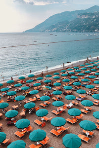 Teal Beach Umbrellas