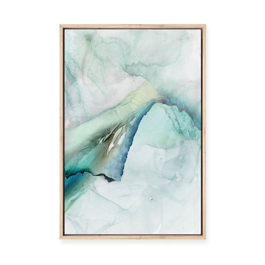 Teal Mist I | Framed Canvas