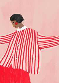 The Woman with the Red Stripes