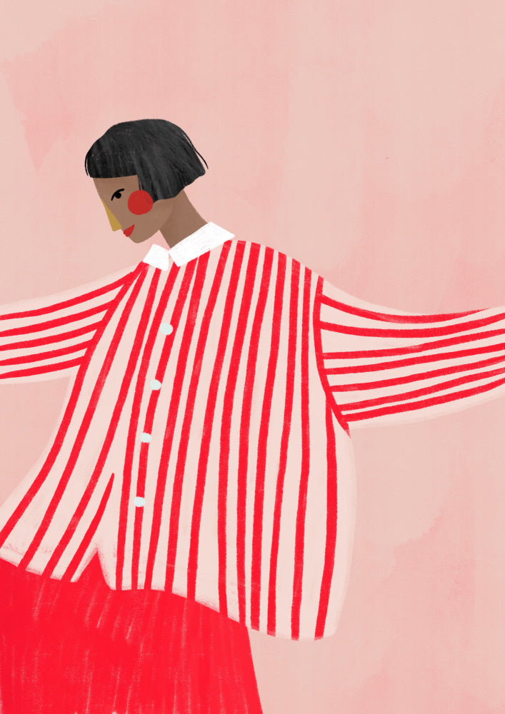 The Woman with the Red Stripes