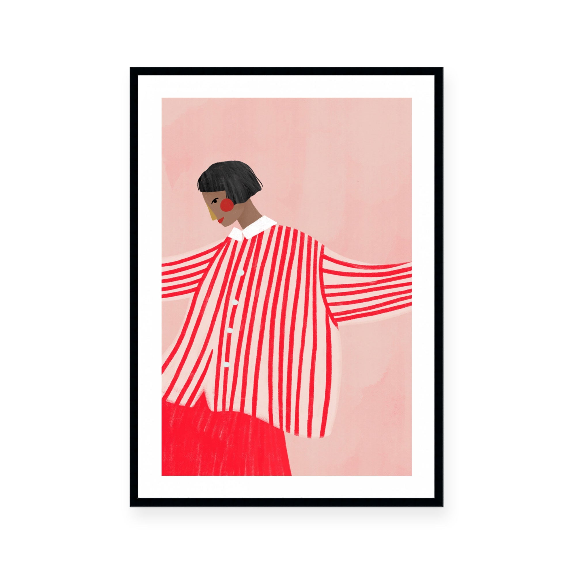 The Woman with the Red Stripes