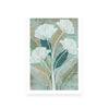 White Linear Floral III