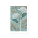 White Linear Floral II