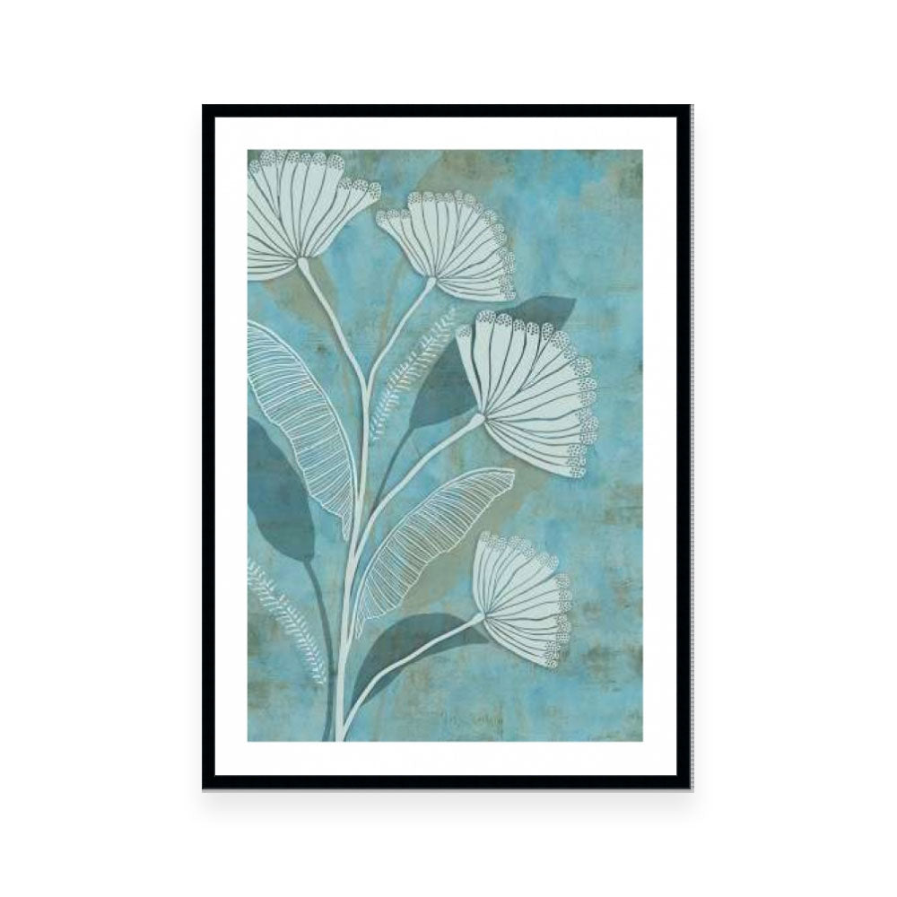 White Linear Floral I