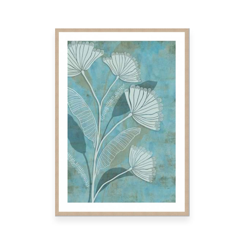 White Linear Floral I