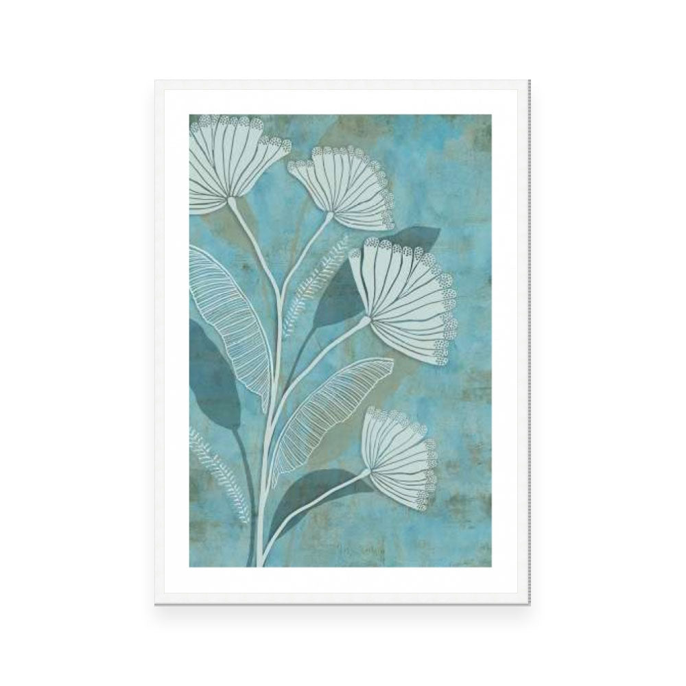 White Linear Floral I